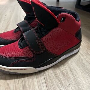 Jordan Red and Black Sneakers